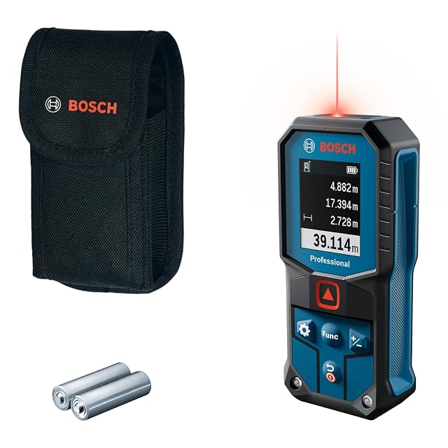 Misuratore laser di distanze Bosch Professional GLM 40-31 in blu, con il display a colori e il corpo gommato